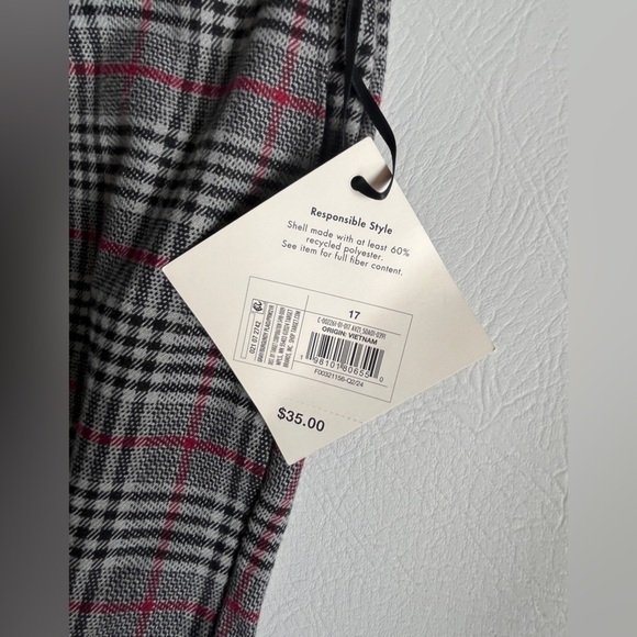 Ava & Viv Black and Gray Plaid Dress Pants Wide Leg sz 17 NWT - Picture 7 of 10